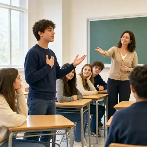 老师让学生们轮流背诵这首诗。