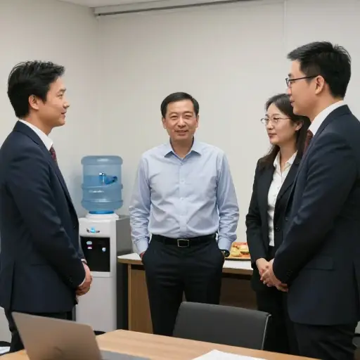 在会议上，鼓励与会者在休息期间交流。