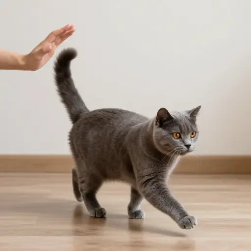我把猫赶走了。