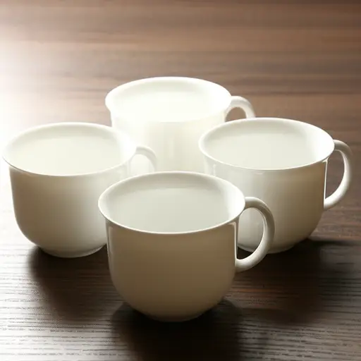 我买了一套六个带把手的茶杯。