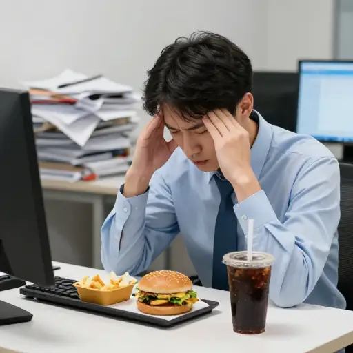 不良饮食和压力可能增加心脏病的风险。