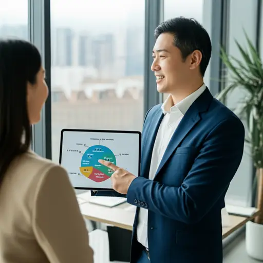 这位银行家建议我们把资金分散投资到不同领域。