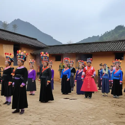 这种古老的习俗仍然存在于一些偏远村庄。