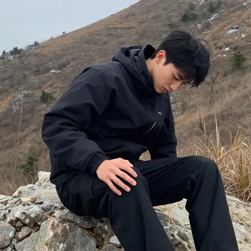 爬山后我的大腿疼。