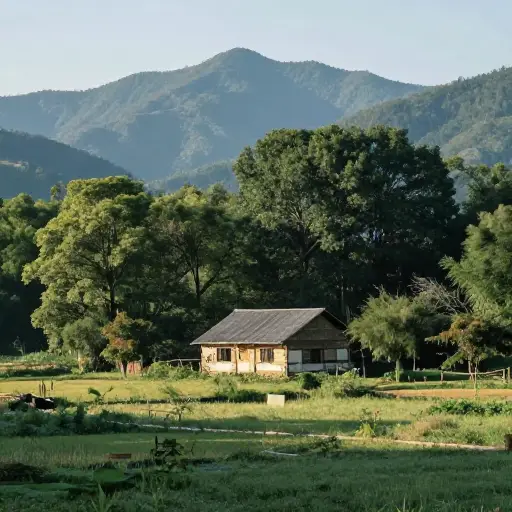 这个乡村隐居地提供了远离大都市混乱氛围的宁静。