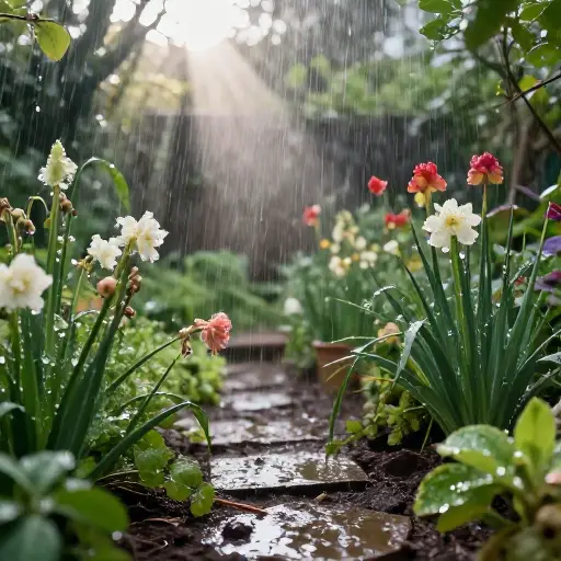 雨后泥土的清新气息很快弥漫了整个花园。