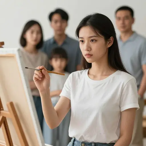尽管家人有所期望，她最终还是表达了追求艺术事业的愿望。