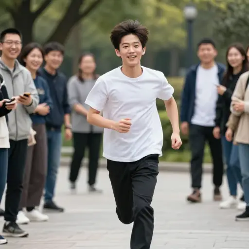 我们被他孩子气的举止所吸引。
