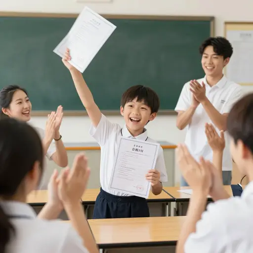 你通过考试了？真为你高兴！