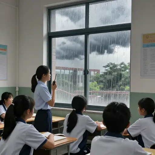 学校发布了关于极端天气的安全通告。