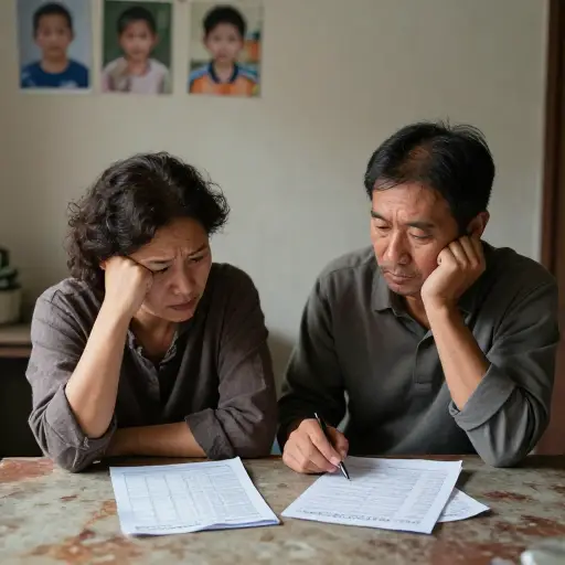 他们的父母可能很难抚养他们，支付他们的学费和生活费用。