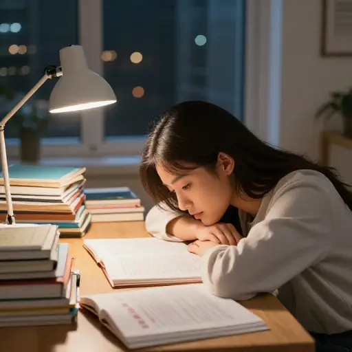 她勤奋的学习态度帮助她获得了奖学金。