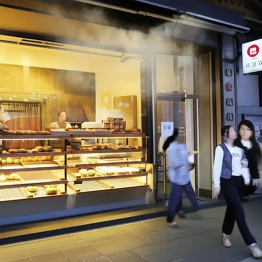 我经过一家闻起来像新鲜面包的面包店。
