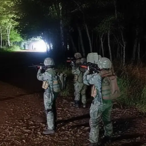 游击队对敌方基地发动了几次突袭。