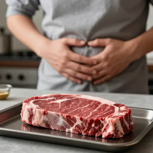 肉很难消化。