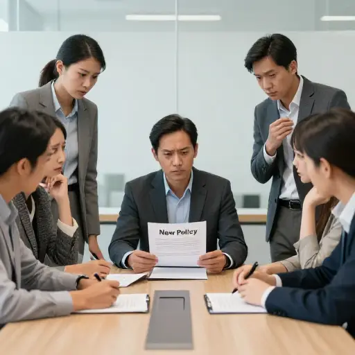 新政策很复杂，所以许多员工都在努力理解。