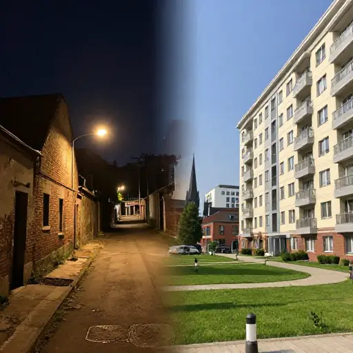 他们以前不住在市中心，两年前才搬来的。