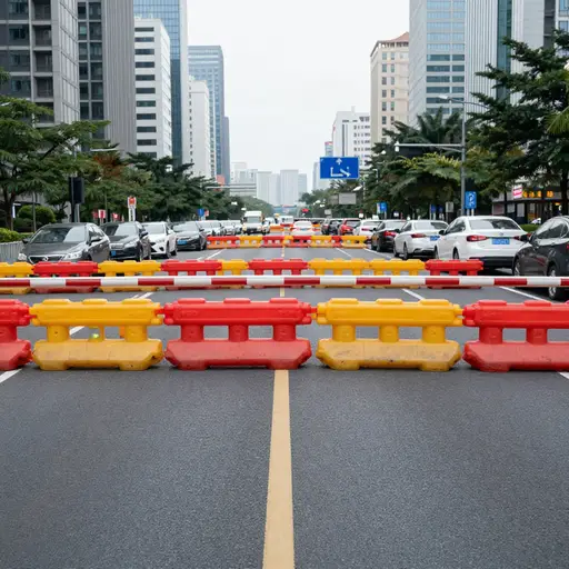 他们关闭了道路，试图减少城市交通。