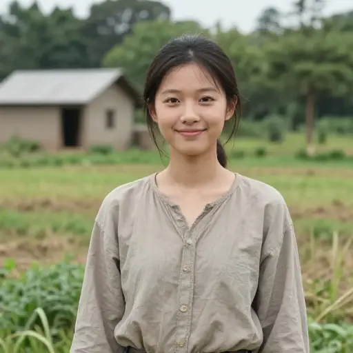 那个来自乡下的年轻女子相当天真。