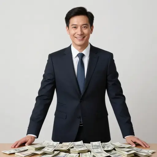 他有很多钱。
