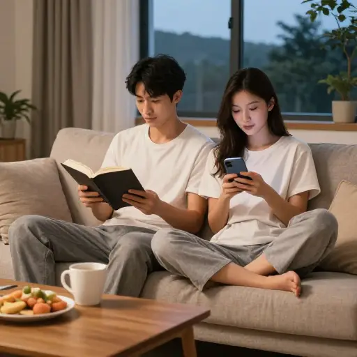 我们在假期最后几天待在家里放松。