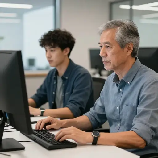人们常认为在科技工作中，年轻员工比年长员工略有优势。