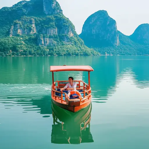 我喜欢在假期里乘船旅行。