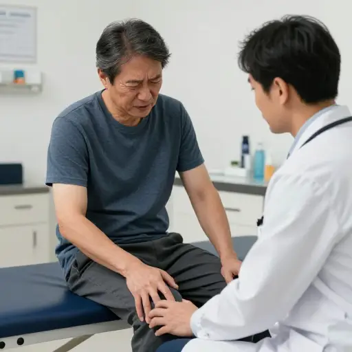 你早就该让医生检查一下那个膝盖了！