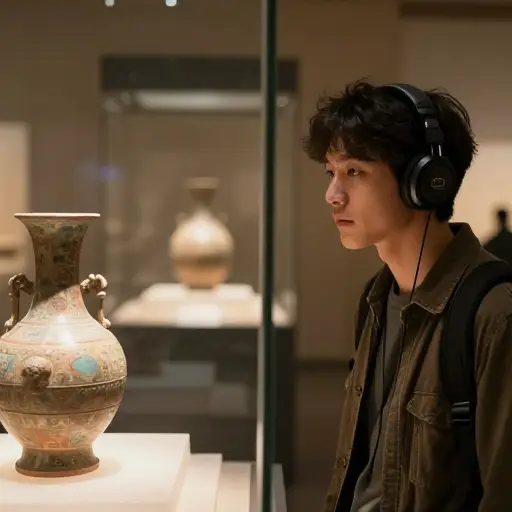 有了语音导览，我能充分欣赏每一件展品的意义。