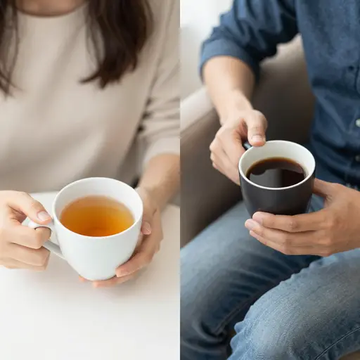 我妈妈喜欢喝茶，而我爸爸更喜欢咖啡。