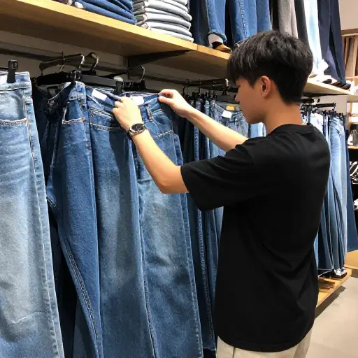 我需要买一条新牛仔裤。