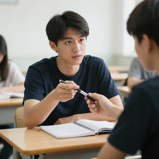 我的笔没水了，我能用一下你的吗？