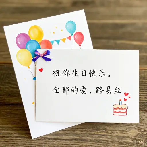 祝你生日快乐。全部的爱，路易丝