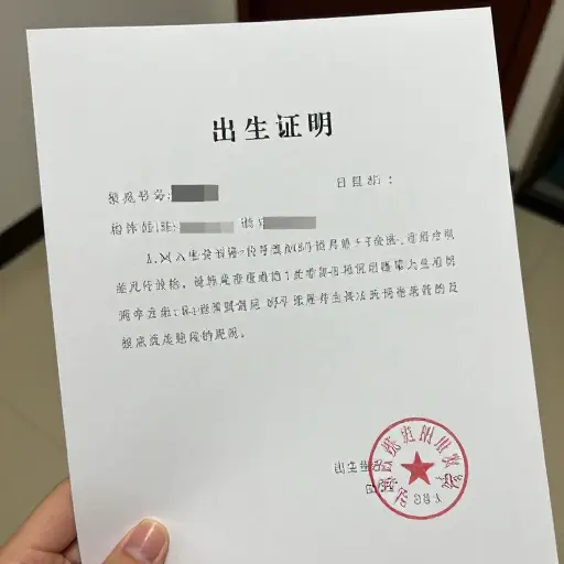 我需要一份出生证明复印件。