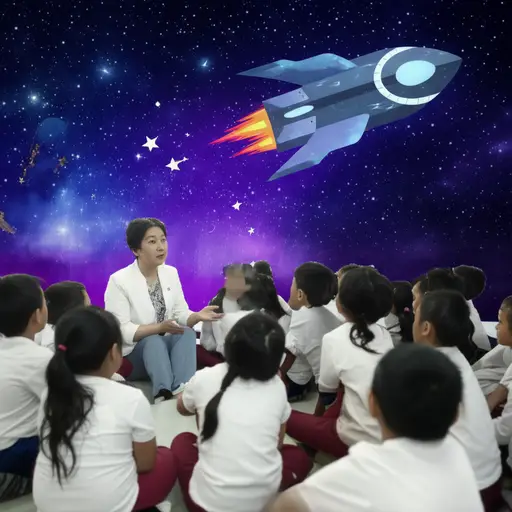 孩子们喜欢听关于太空探险的故事。