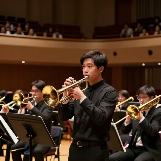 听完他们的演奏后，我决定自己也成为一名铜管乐手。