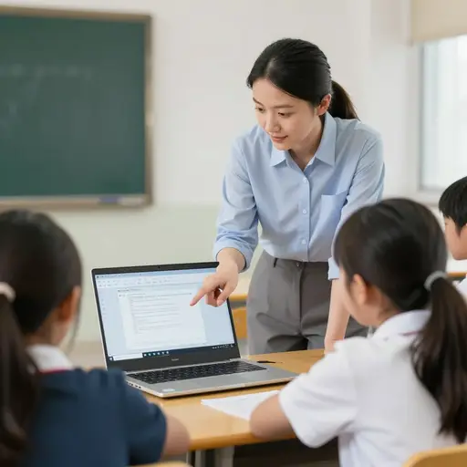 老师让我们在电脑上打开文件。