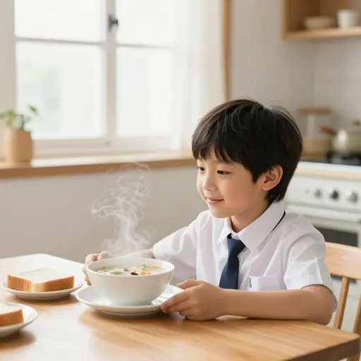 我想要一些汤和面包。