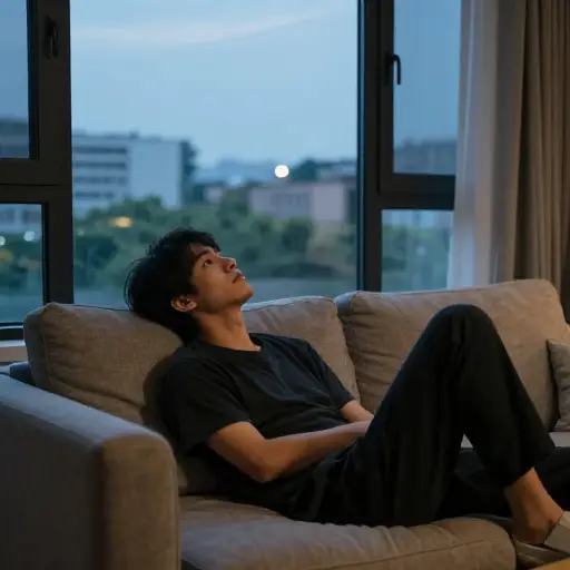 我回到家里休息了一会儿。