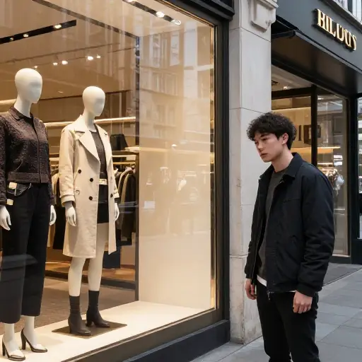 我买不起那些高端精品店的名牌服装或标签。