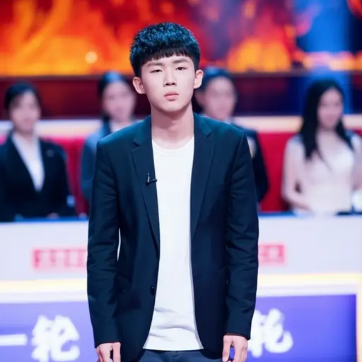 他在辩论赛的第一轮就被淘汰了。