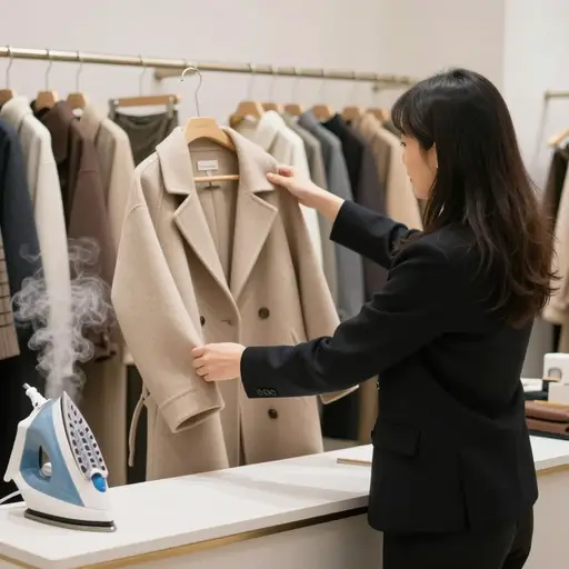 她从干洗店取回了她的外套。