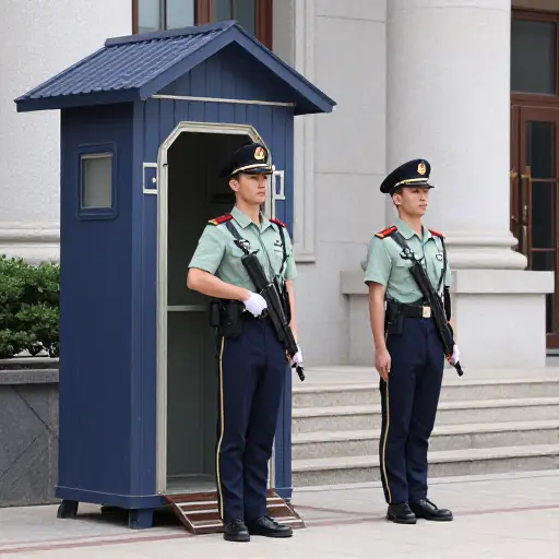 为了安全，大使馆雇佣了武装警卫。