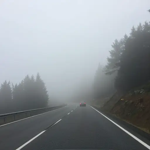 浓雾使得驾驶变得危险。