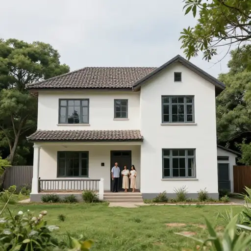 我和我的两个已婚朋友住在乡下的一栋独立式房子里。
