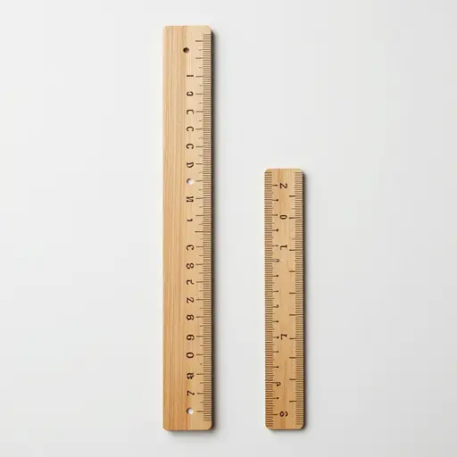 这把尺子比那把更长。
