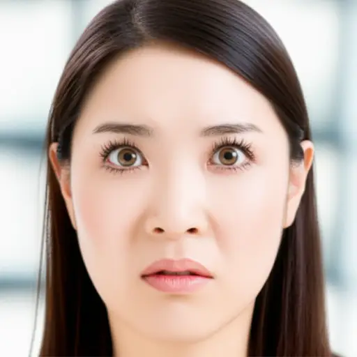 她的表情流露出一种既惊讶又困惑的复杂混合。