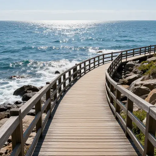 这条沿海步道提供了令人惊叹的海景。