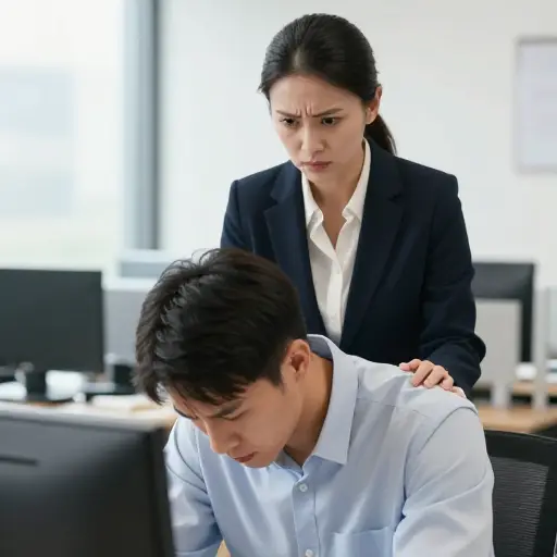 她对他工作的批评毫不留情。