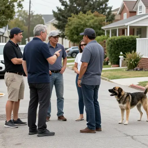 他们警告我们附近有一条恶犬。